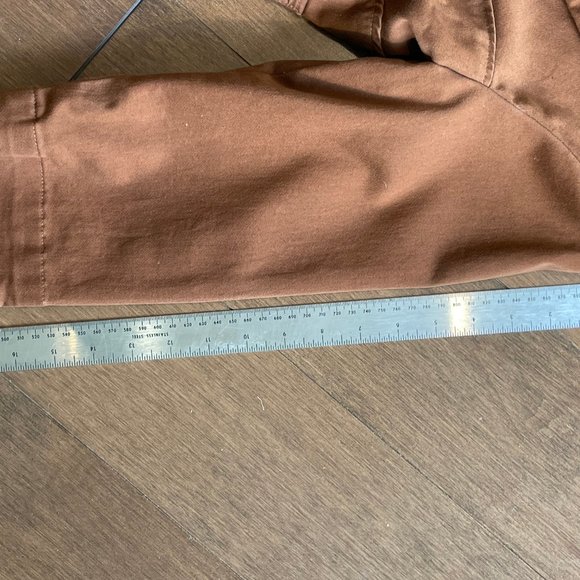 Short Blazer with asymetrical pocket detail Caramel  Brown Cotton - Picture 5 of 13